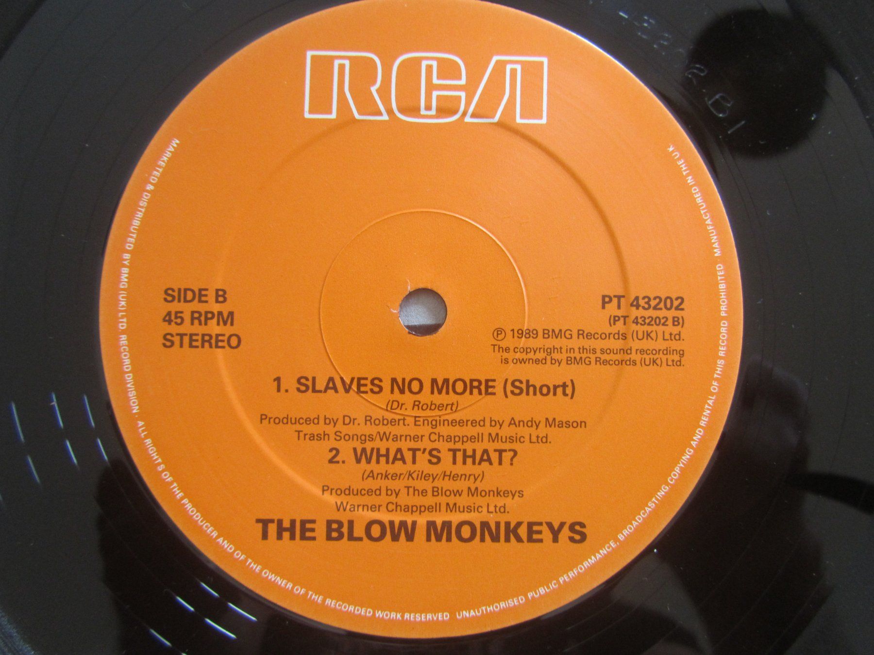 Vinyles: Blow Monkeys - Slaves No More – D'occasion à Seengen par mikelele 6