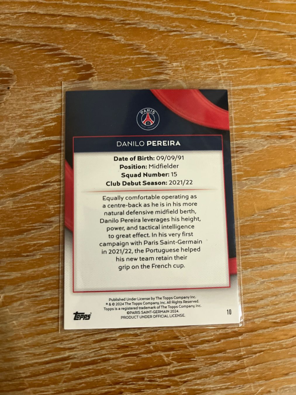 Topps Carte collezionabili: Danilo Pereira /99 – Usato da Balzers venduto da jos_6r9r 1