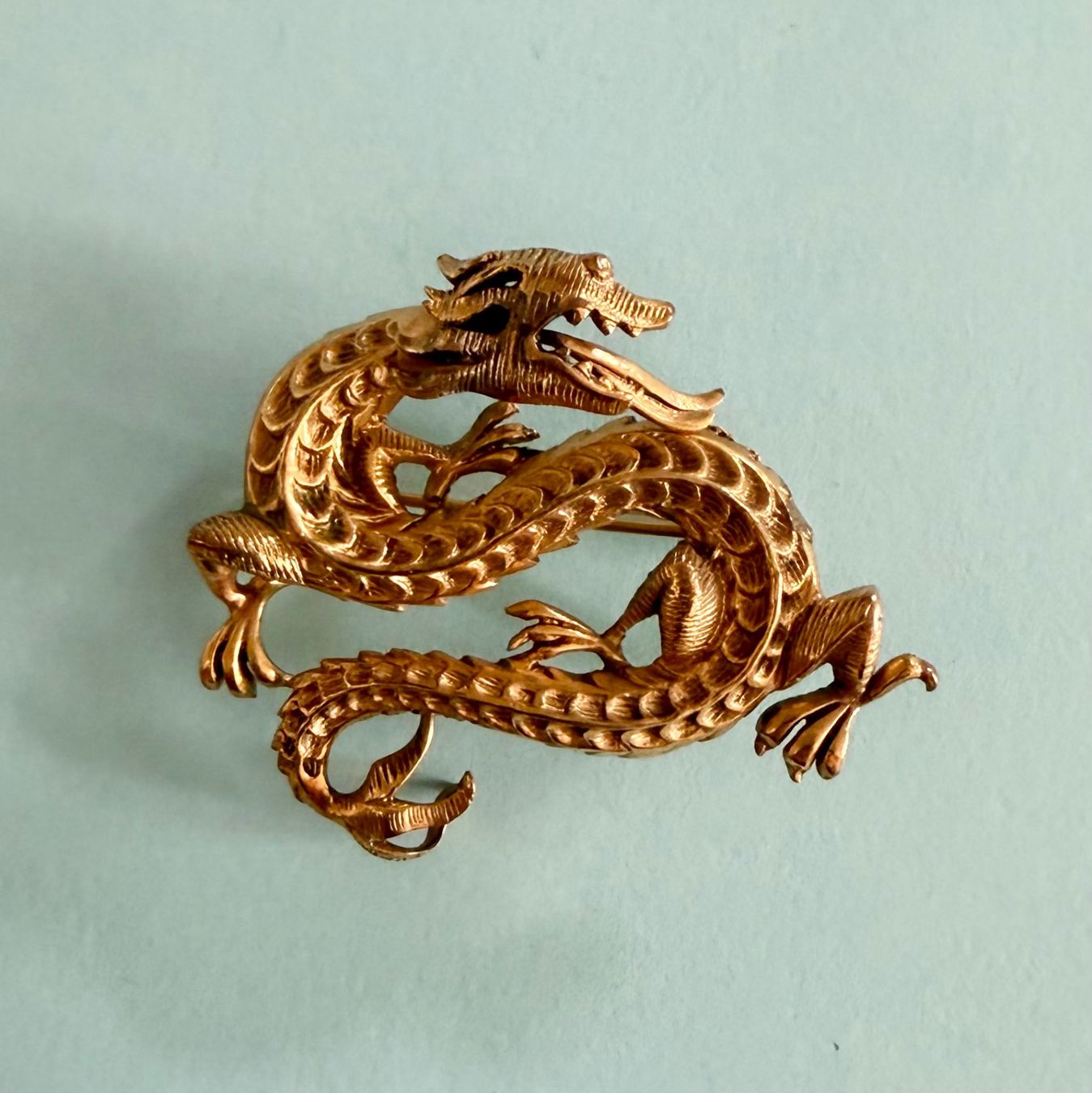 Spille & Fermagli: Brosche Drachen (5.5x4.5cm) – Usato da Adliswil venduto da duwidu