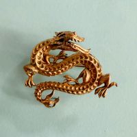Brosche Drachen (5.5x4.5cm)