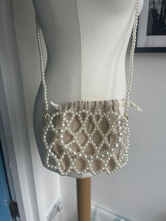 Mini Perlen Tasche Handtasche Purse vintage retro party