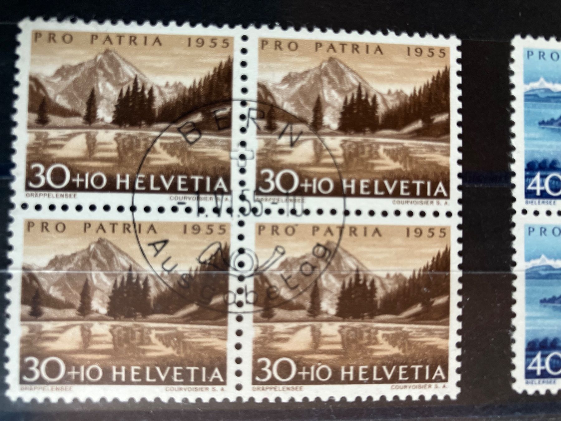 Tutti i francobolli: 1955 Pro  Patria ET Stempel – Nuovo (secondo la descrizione) da untervaz venduto da Wingert 2