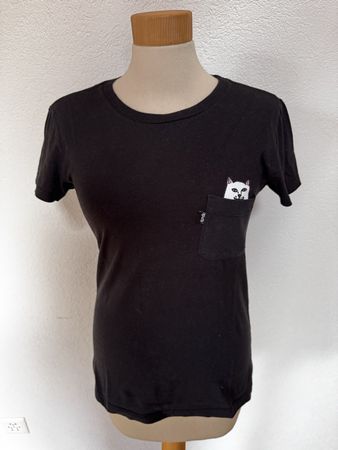Ripndip T-Shirt / Katze / Schwarz / Grösse S