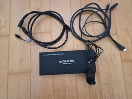 Delock 4x1 USB HDMI KVM Switch 4K2K..