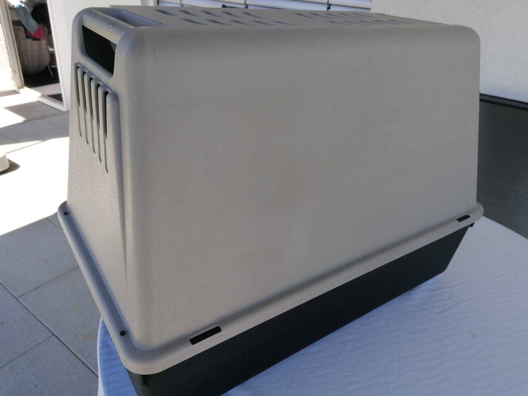 Gabbie, trasporto & Sicurezza: Hundetransportbox grau/schwarz – Usato da Birwinken venduto da Johanna_50 2