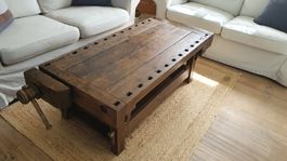 Salontisch, Couchtisch  Loungetisch aus altem Hobelbank