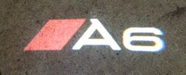 2x Audi A6 LED Projektor mit A6 Logo