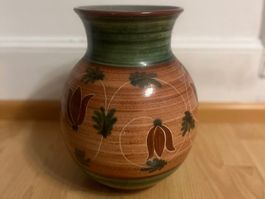 Grosse Vintage Keramik Vase Rheinfelden (33 cm) – Handbemalt