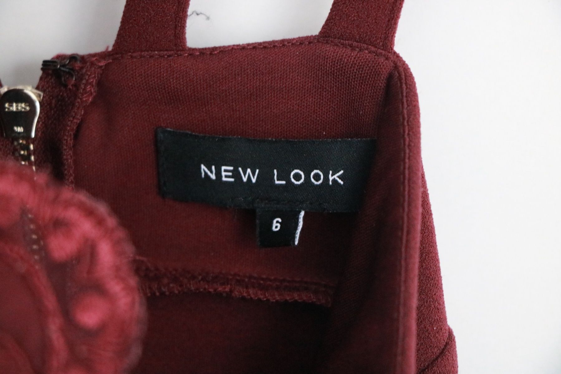 New Look Kleider: New Look dunkelrotes Kleid mit Spitzen-Details – Gebraucht aus Gachnang von todressgolden 5