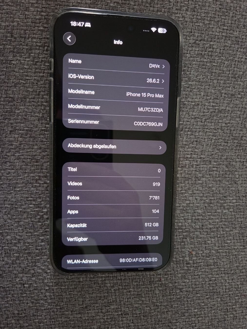 Apple Telefoni cellulari / Smartphones: iPhone 15 Pro Max, 512 GB – Usato da röschenz venduto da Dave__ 2