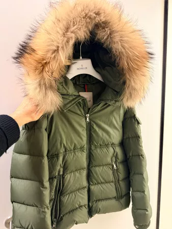 Junior Moncler Khaki Padded Jacket - Unisex Winter Style!