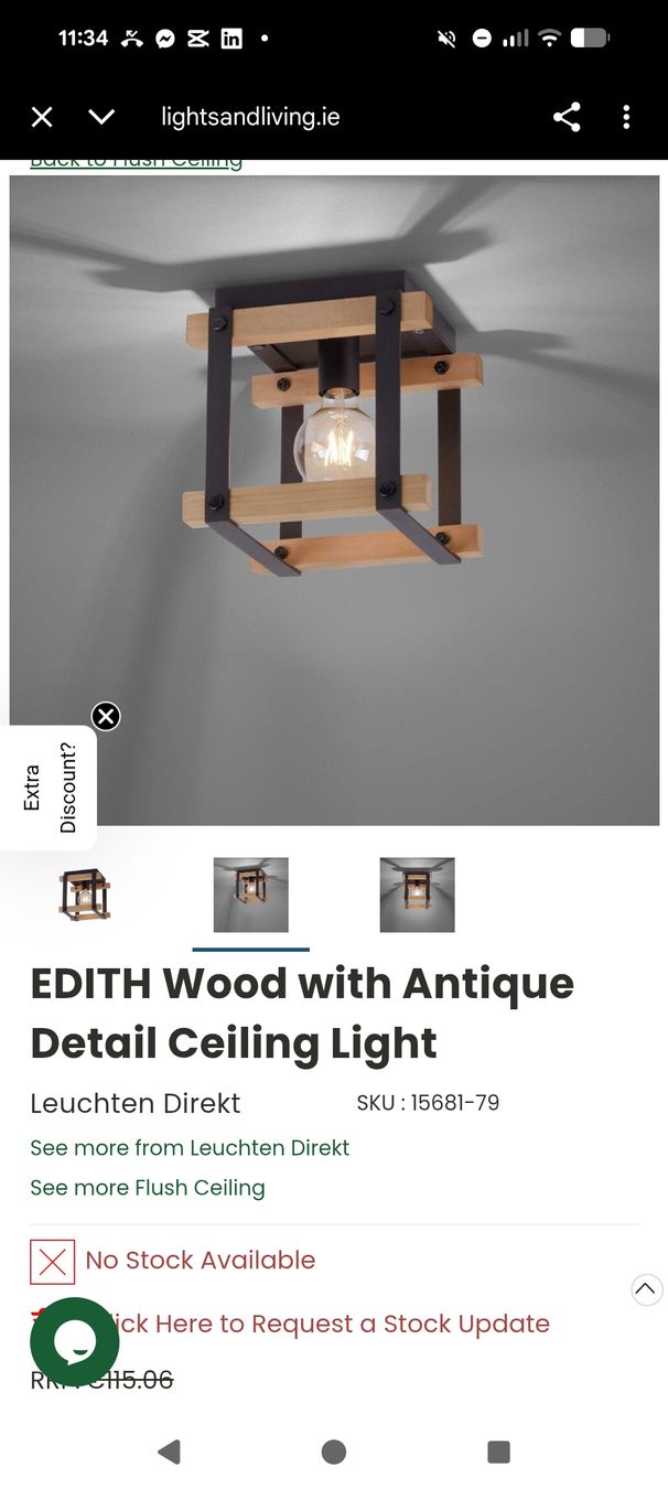 Lampadari & plafoniere: Rustic Wood & Metal Ceiling Light Lampe New – Nuovo e nell'imballaggio originale da Kloten venduto da Ronusa01 1