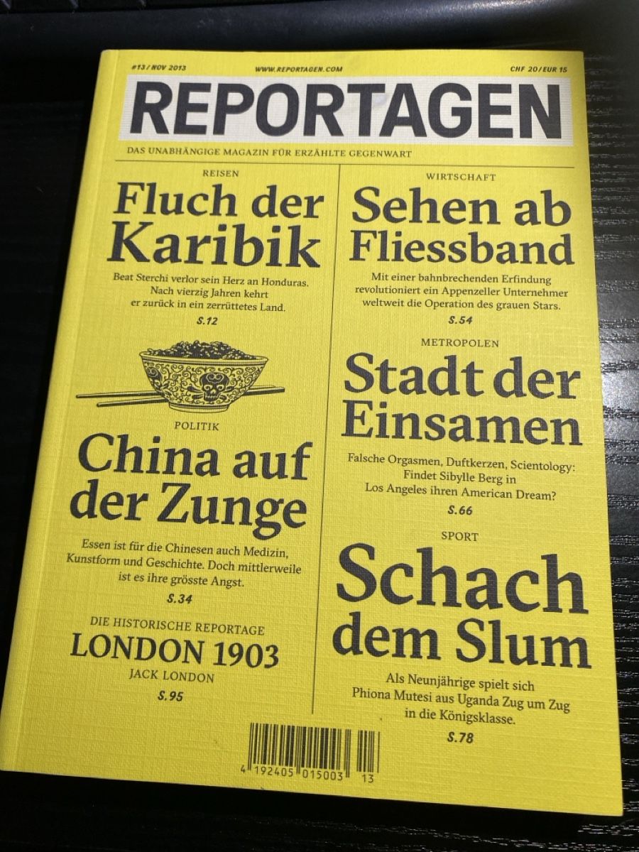 Riviste & Magazine: Reportagen Nr. 13, 2013 – Usato da Erlinsbach SO venduto da Silverstorm