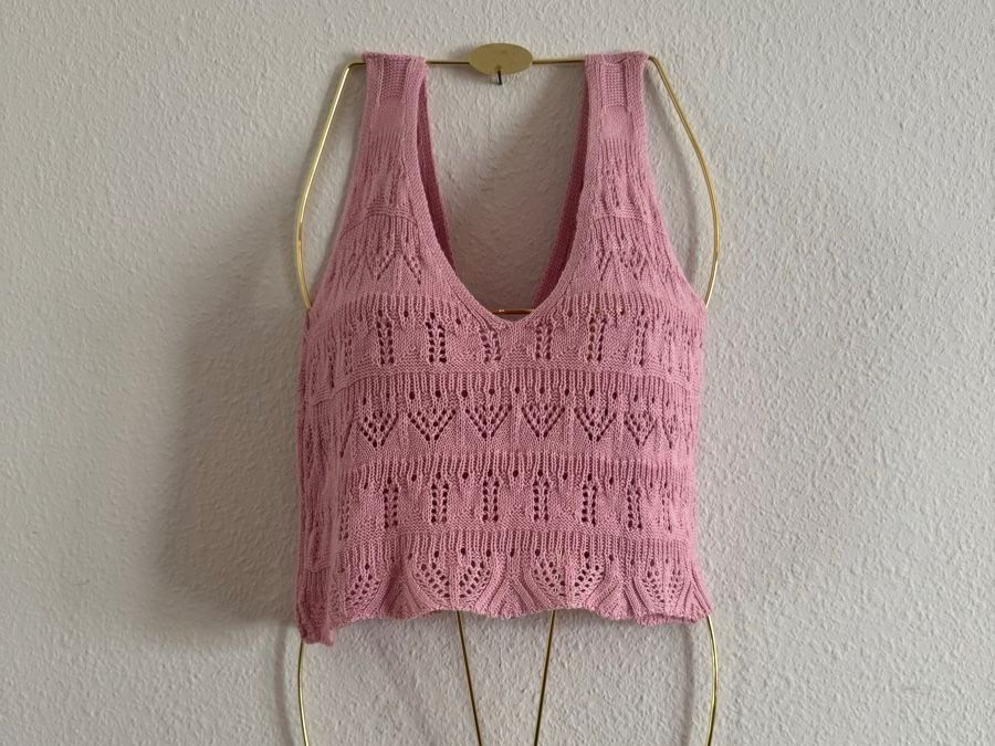 Tops: Stricktop rosa Grösse M, cropped top – Neuf (Voir description) à Zürich par olalinda