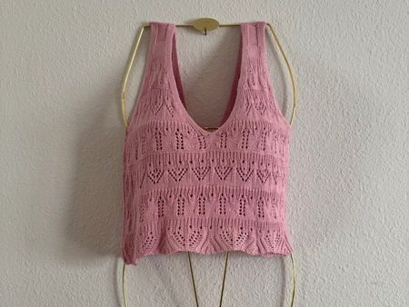 Stricktop rosa Grösse M, cropped top