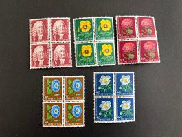 Pro Juventute 1958 Viererblock Satz **  (4125)
