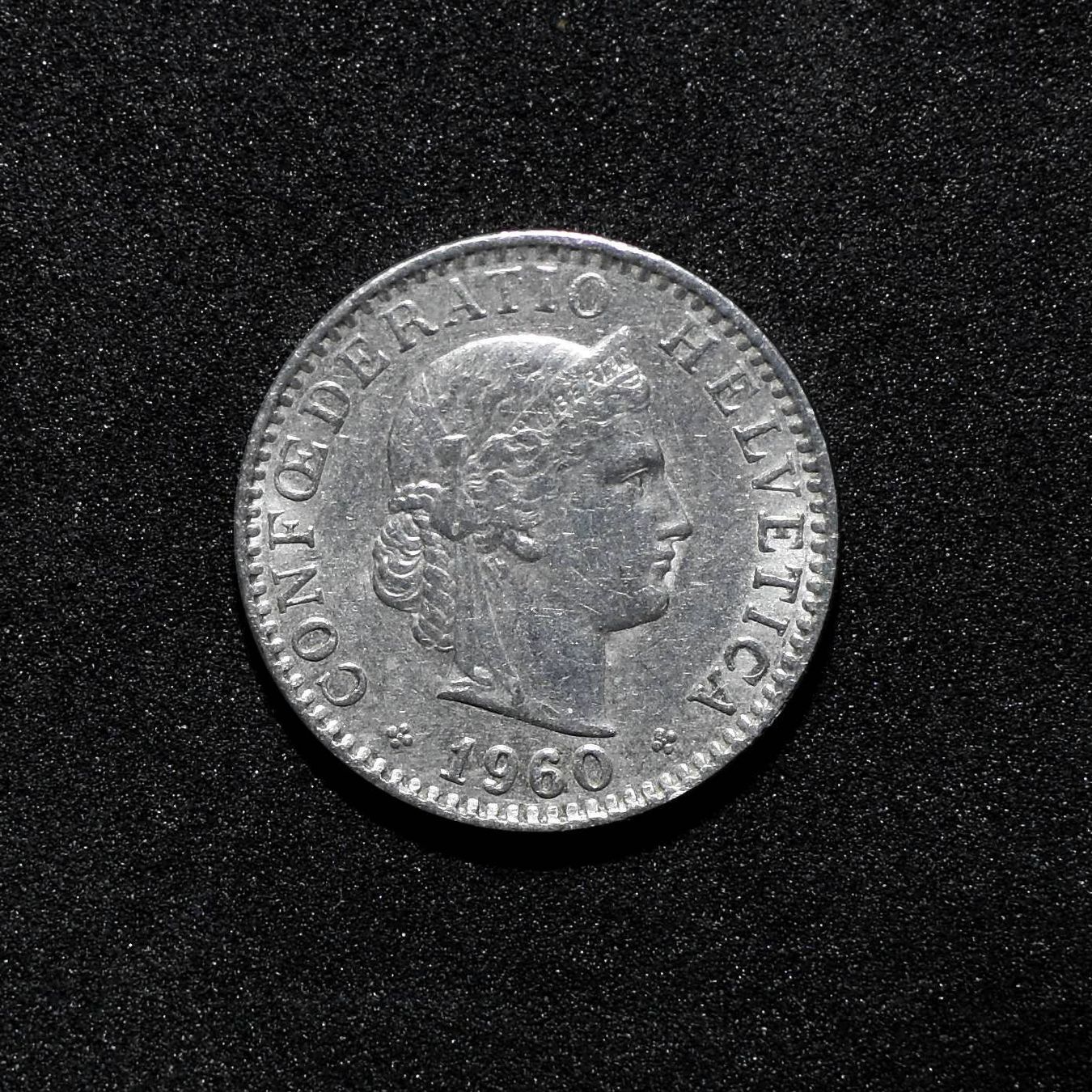 Toutes les monnaies: 20 centimes suisse, 1960 – D'occasion à Belmont-sur-Yverdon par bichet02 1