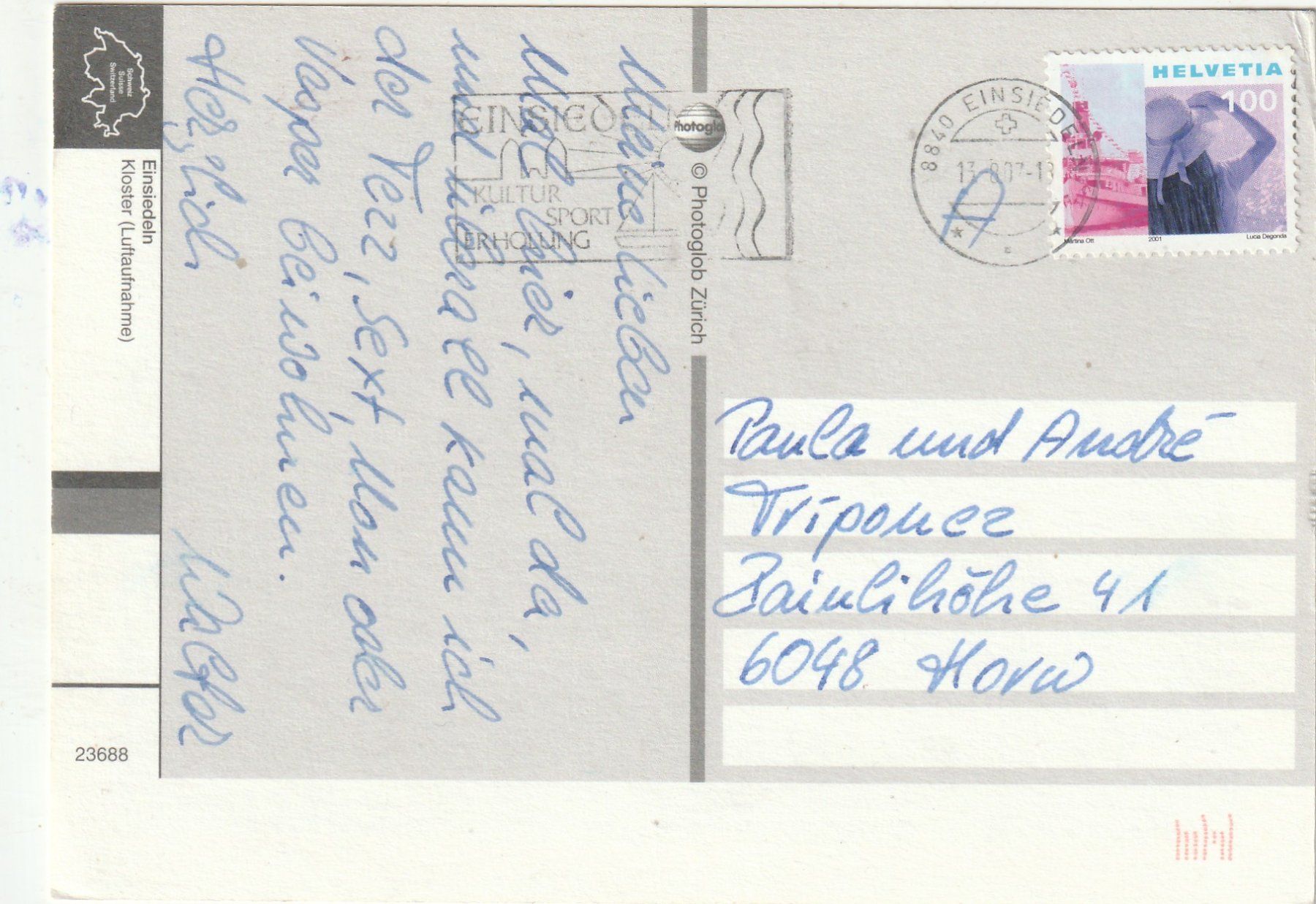 Cartoline postali: 14 Karten Einsiedeln – Usato da Lumbrein venduto da made02 4