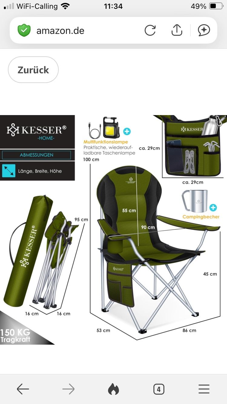 Stühle: Campingstuhl – Neu und originalverpackt aus Steckborn von piccapiedra 5