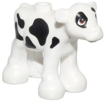 LEGO 5150pb01 Calf Baby Cow, Friends with Reddish Brown Eyes