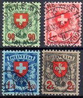 1924 WAPPENMUSTER GLATTES FASERPAPIER SERIE GESTEMPELT-EM474