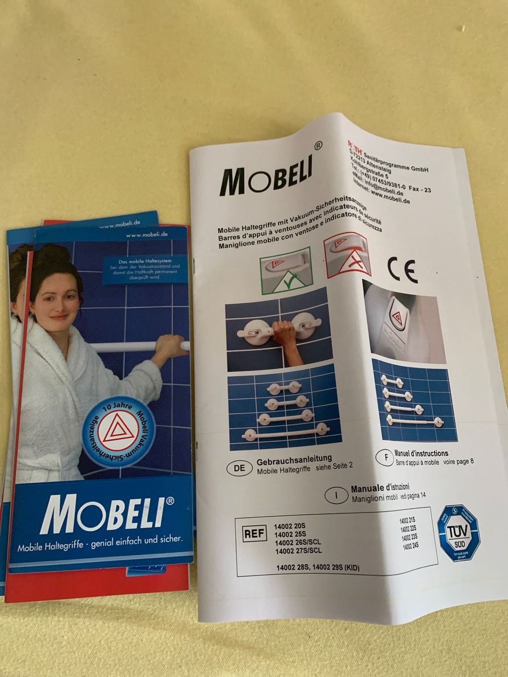Supporti a parete: Haltegriff Mobeli ROTH   Mobiler Griff für Badezimmer – Nuovo (secondo la descrizione) da Langnau am Albis venduto da Bs5 2