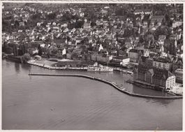 FlugaufnahmeRorschach (St.G.) Hafen am Bodensee 1954
