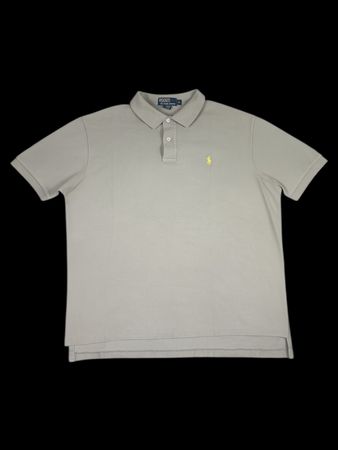 Polo Ralph Lauren Gris logo brodé jaune - Taille XL