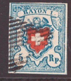 Alle Briefmarken: # 14 --- RAYON I – Gebraucht aus Dübendorf von Piero2