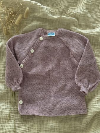 NEU 100% Wolle Cardigan Reiff Lila