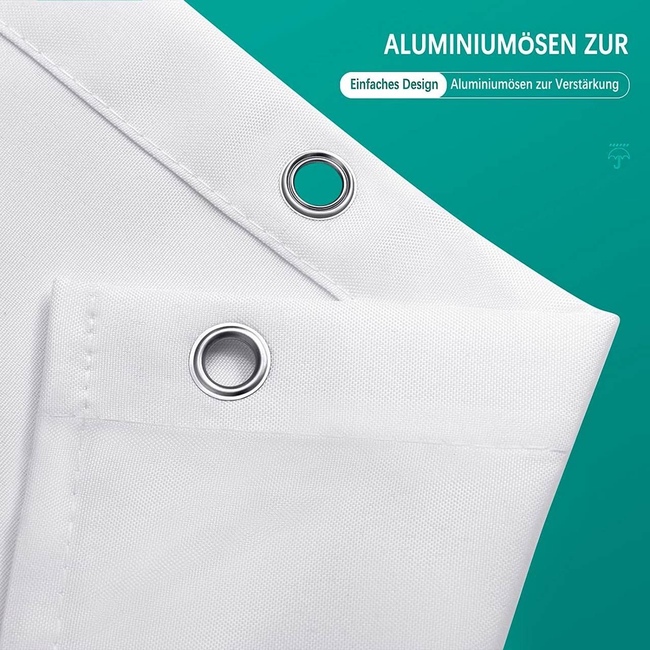 Tende: Duschvorhang weiss 180x200 – Nuovo e nell'imballaggio originale da Strengelbach venduto da retourenjaeger 4