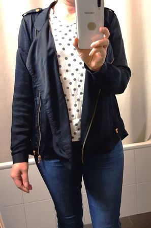 Schöne, leichte Jacke Frühling /Sommer marinenblau S