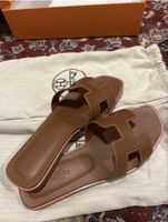 Sandales HERMES Oran cuir marron taille 36 bon état