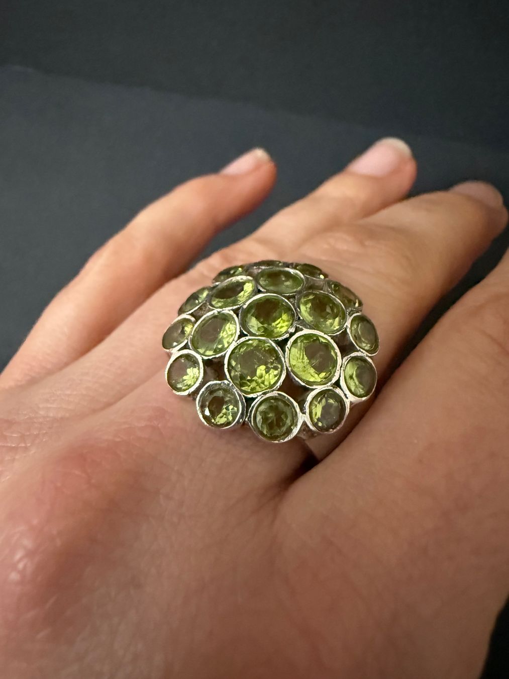 Anelli: Silber Ring mit Peridot 800 – Usato da Spiegel b. Bern venduto da Rogger72 6