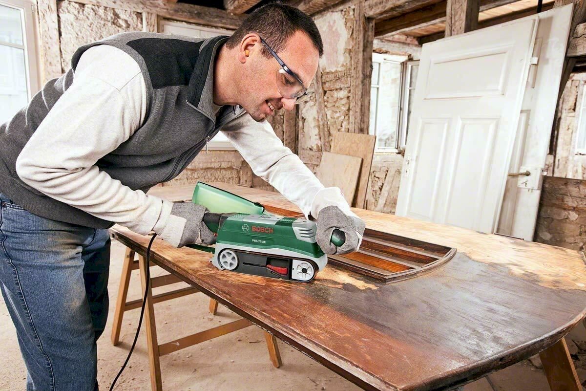 Bosch Smerigliatrici & Lucidatrici: Bosch Bandschleifer PBS 75 AE Set 750W – Nuovo e nell'imballaggio originale da Bottighofen venduto da zaap 6