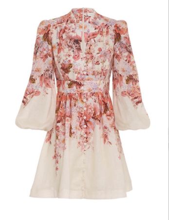 Zimmermann Floral Linen Dress