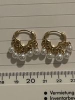 Créoles dorées avec perles très légères neuves 1,9 X2,4