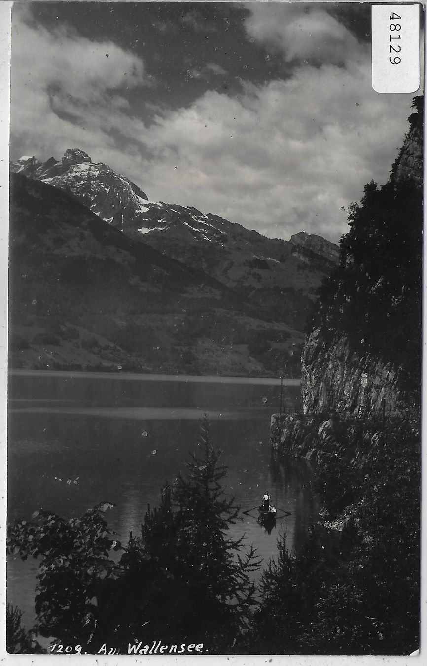 Cartoline postali: Am Wallensee mit Fischerboot – Usato da Ettingen venduto da Kartenplanet