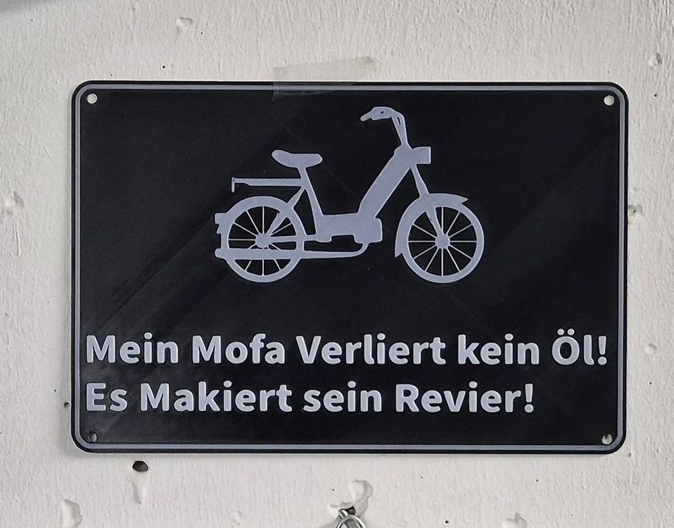 Mofa Töffli Schild 25x25cm (Gebraucht) in Wynau für CHF 15 – mit ...
