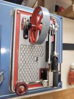 Wilesco Dampfmaschine Modell D6 blau rot gebraucht