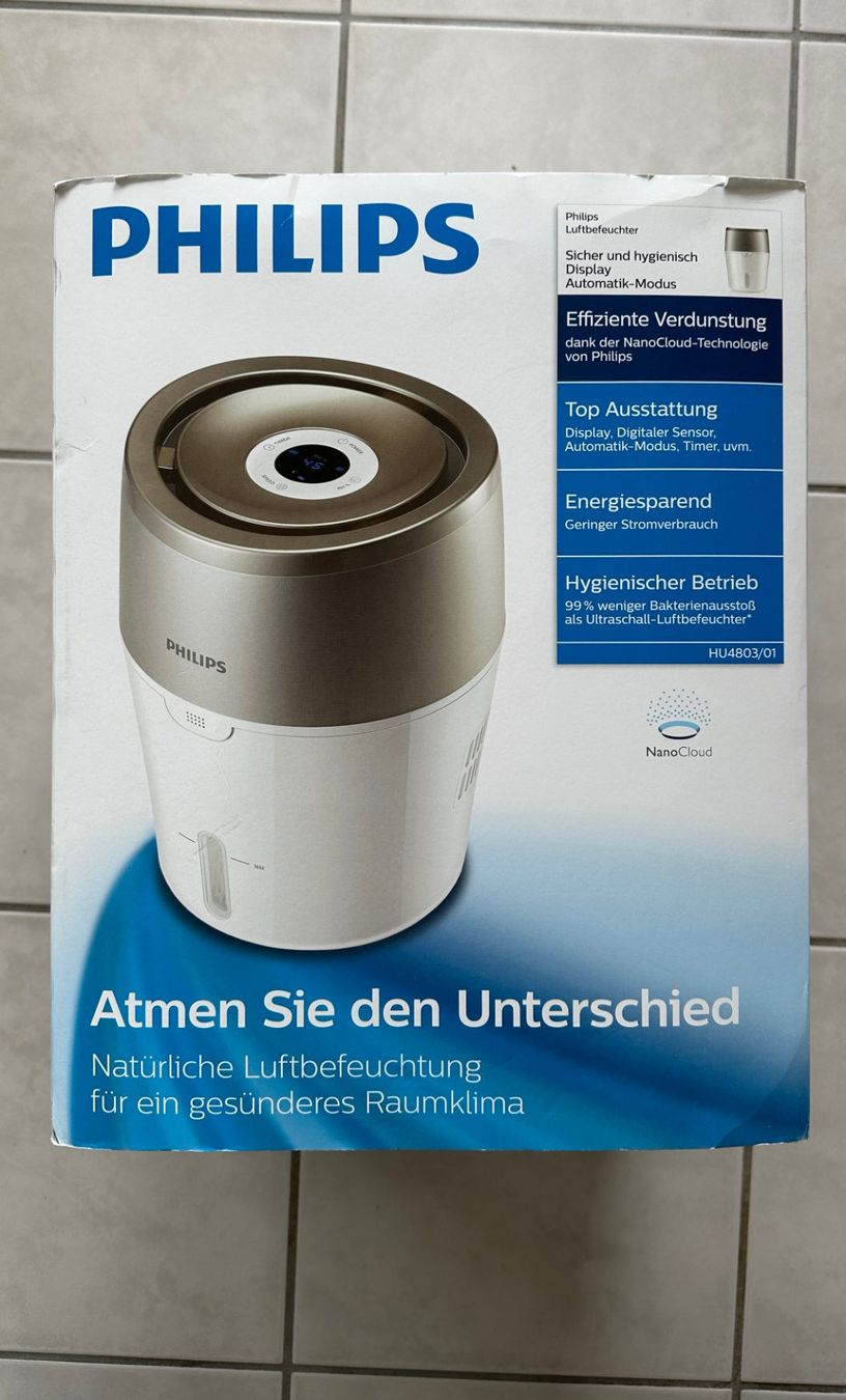 Philips Umidificatori d'aria: Philips Luftbefeuchter HU4803/01 - mit neuem Ersatzfilter – Usato da Meinisberg venduto da Steiner31 2