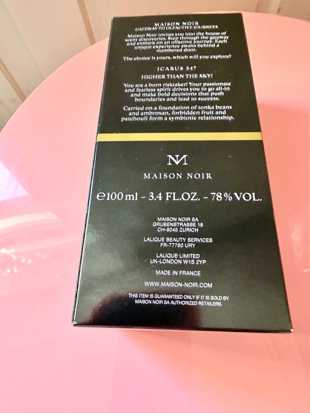 Profumi & Eau de Toilette: Parfum Maison Noir Icarus 347 – Usato da Zürich venduto da Secretwish007 3
