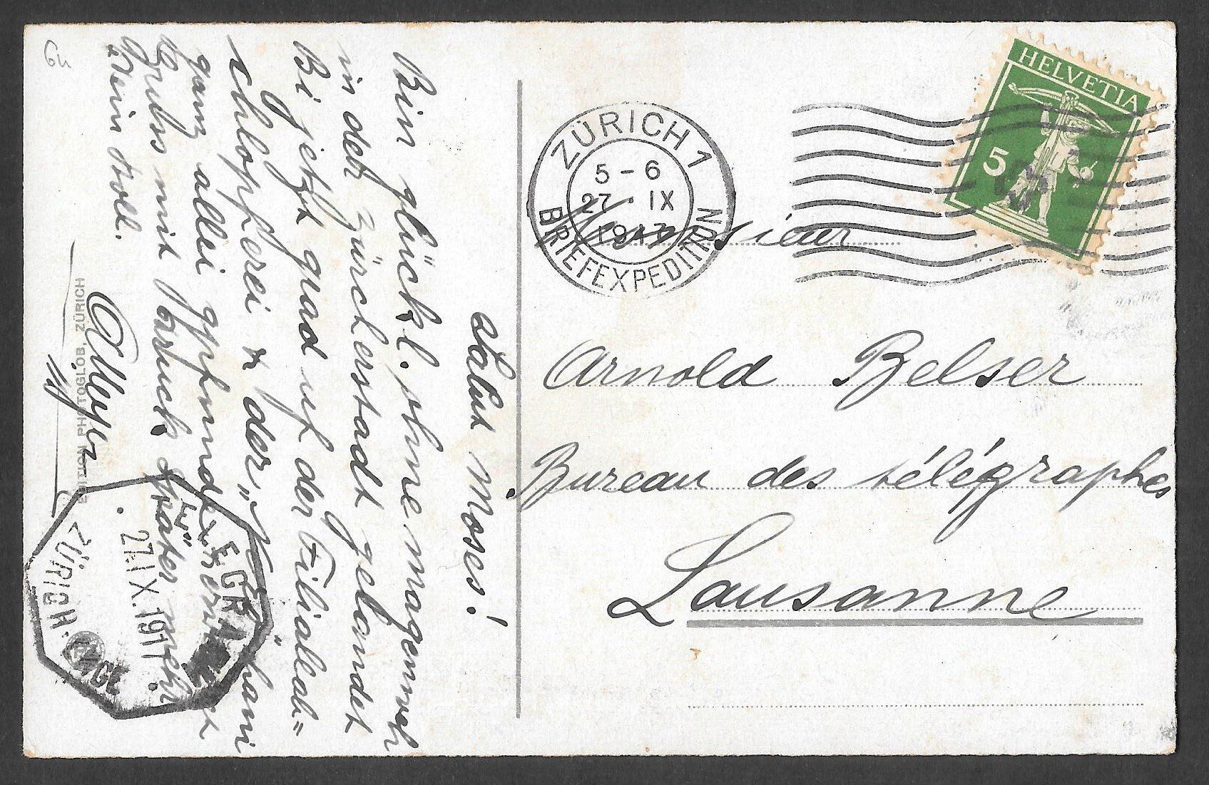 Cartoline postali: Zürich Bahnhofstrasse mit Trams – Usato da Olten venduto da clotaldi 1