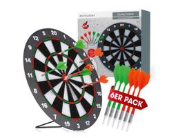Dartboard mit 6 Pfeilen Klassische Dartscheibe Liquidation