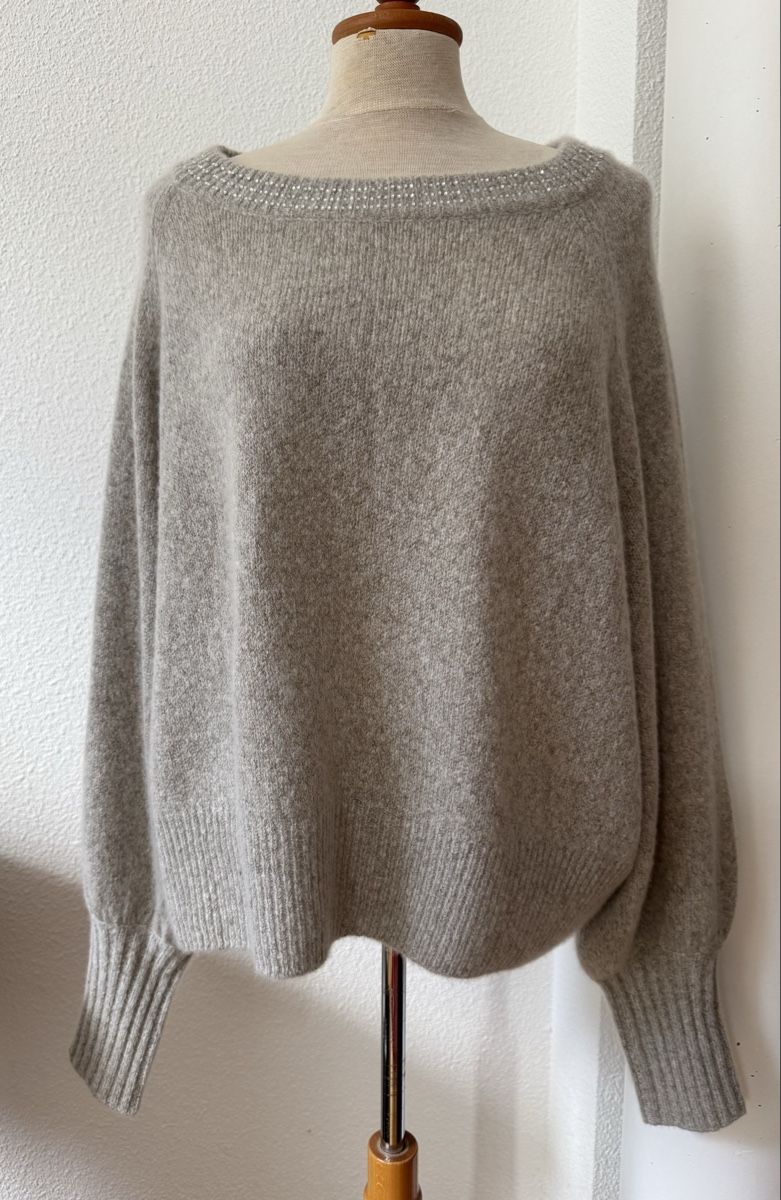 Max & Moi Maglioni & Felpe: Pull Max & Moi Paris 100% cachemire beige strass taille M – Nuovo (secondo la descrizione) da Morges venduto da sandy069
