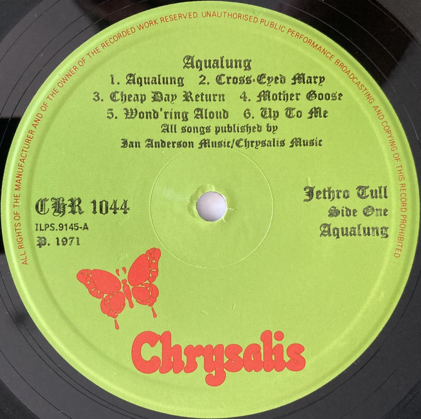 Vinyles: JETHRO TULL - AQUALUNG – D'occasion à Bottens par hotter-than-hell 3