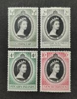Coronation 1953, Queen Elizabeth II, ungestempelte