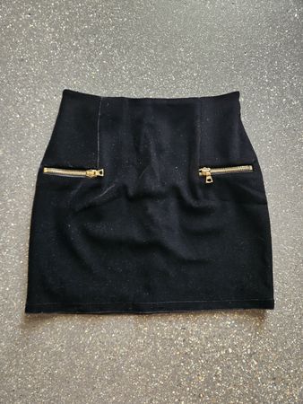 Sandro Minirock schwarz samt look Gr S