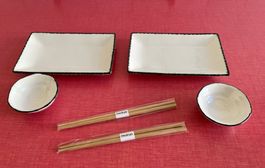 Service de table asiatique en céramique NEUF