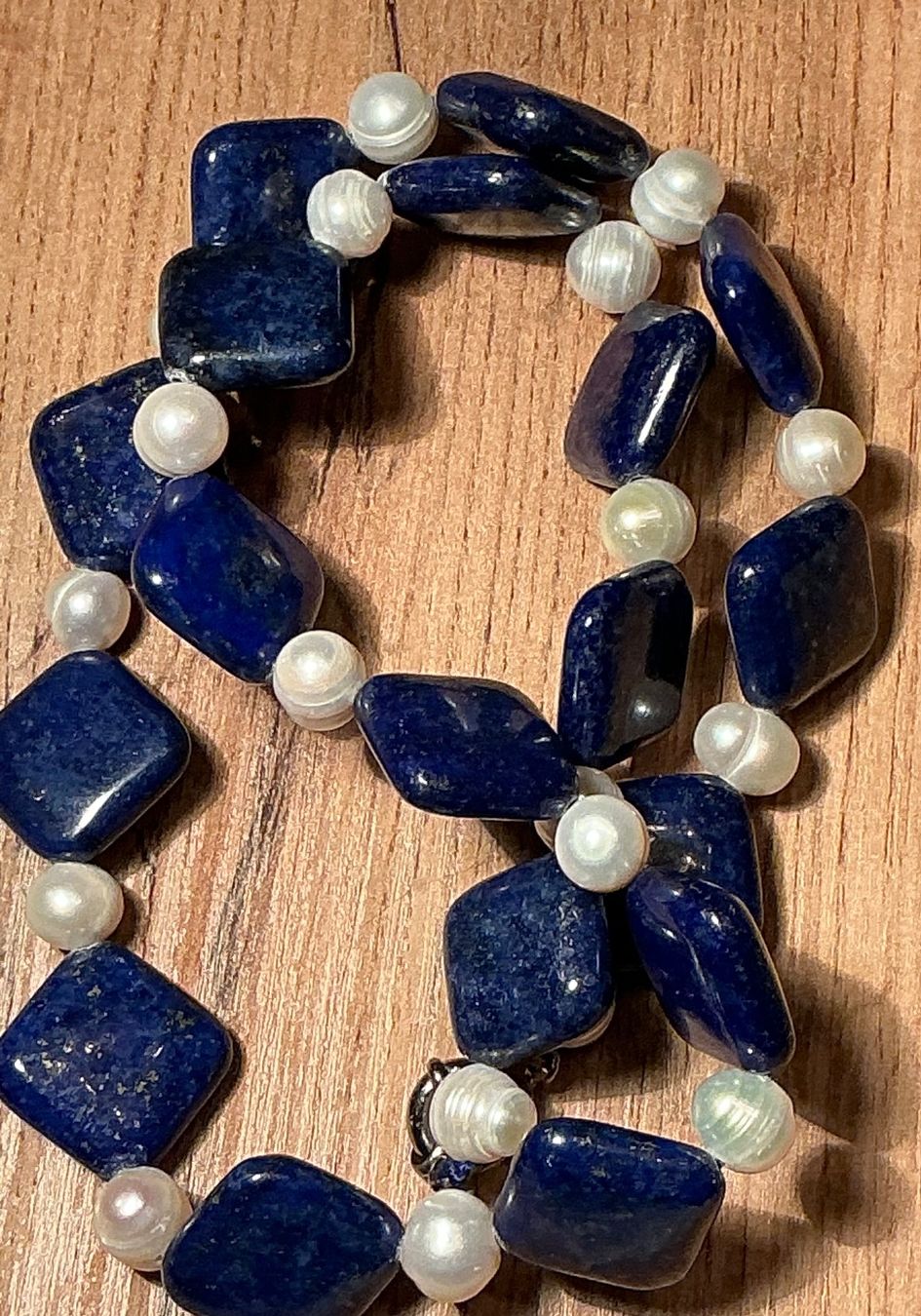 Catenine: wunderschöne neue ungetragene Lapislazuli Perlen Kette – Nuovo (secondo la descrizione) da Rüfenach AG venduto da dreen87 1